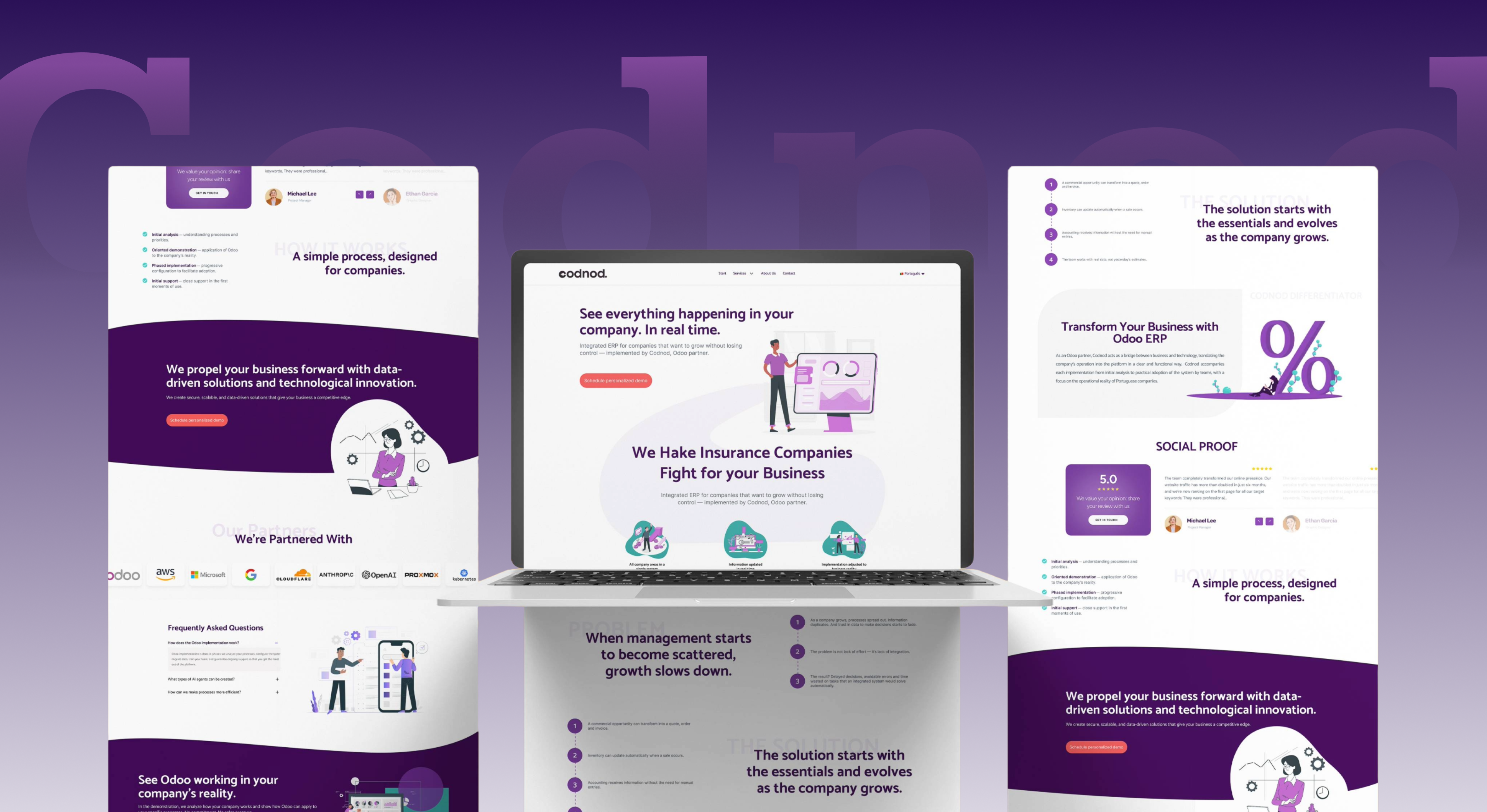 Odoo ERP Business Website b2b platform branding business clean interface erp figma illustrator landing page minimal design odoo photoshop ui user friendly web design website