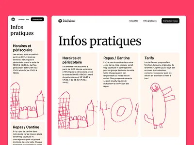 French kindergarten branding #5 brand designer branding ecole france identity landing page designer logo designer school web design web designer