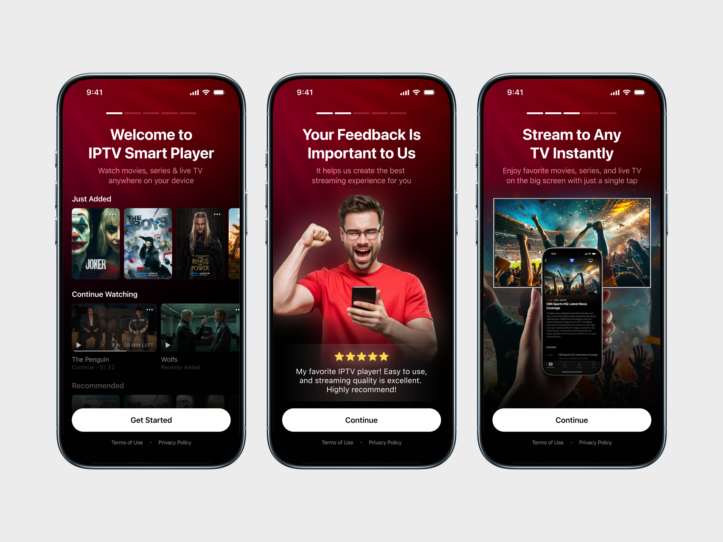 Example of IPTV App Onboarding