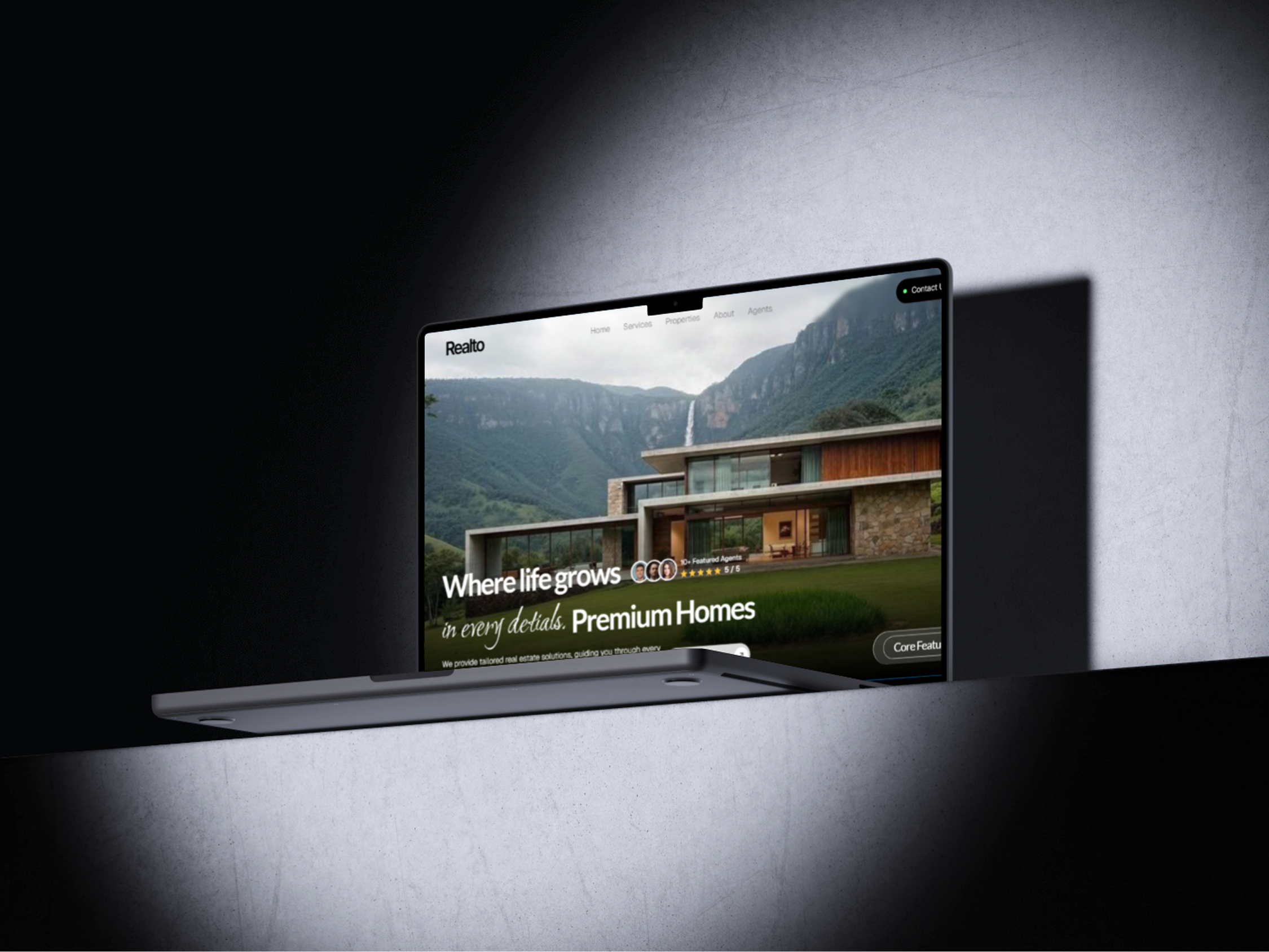 Realto – Luxury Real Estate Landing Page landing page ui website website design