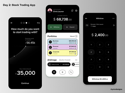 BuiLD 1.0 UI #002 - Stock Trading App app dailyui design ui