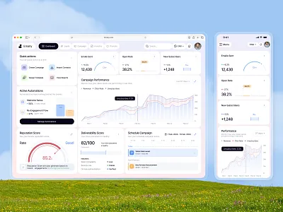 Email Marketing Automation SaaS | Web App UI UX admin panel analytics automation automation saas design email email marketing focotik lead generation marketing marketing platform saas saas website ui ui design ui ux ui ux design web app website
