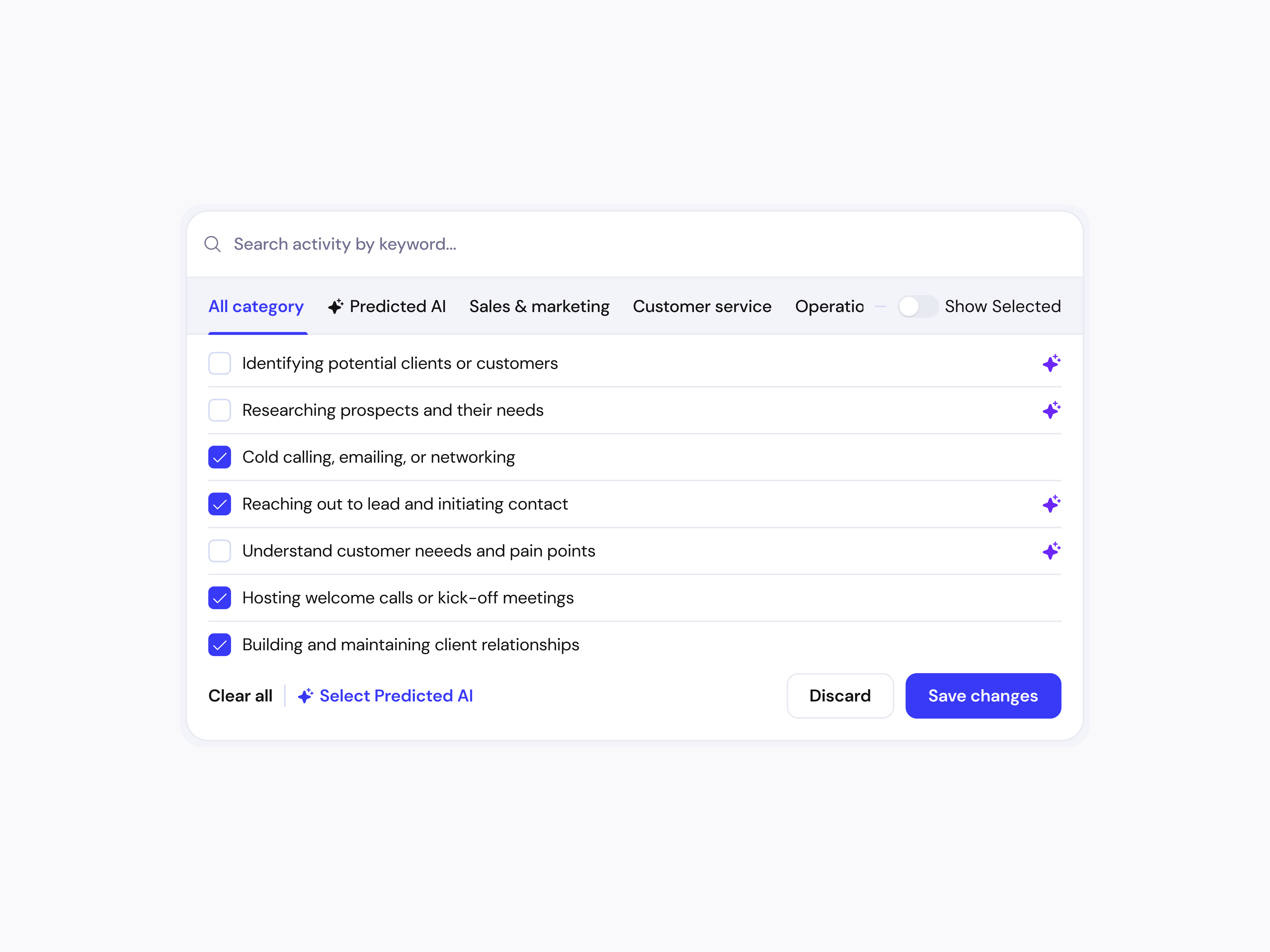 Advanced search - AI prediction ai anatomic components dialogs prediction search ui design ux research