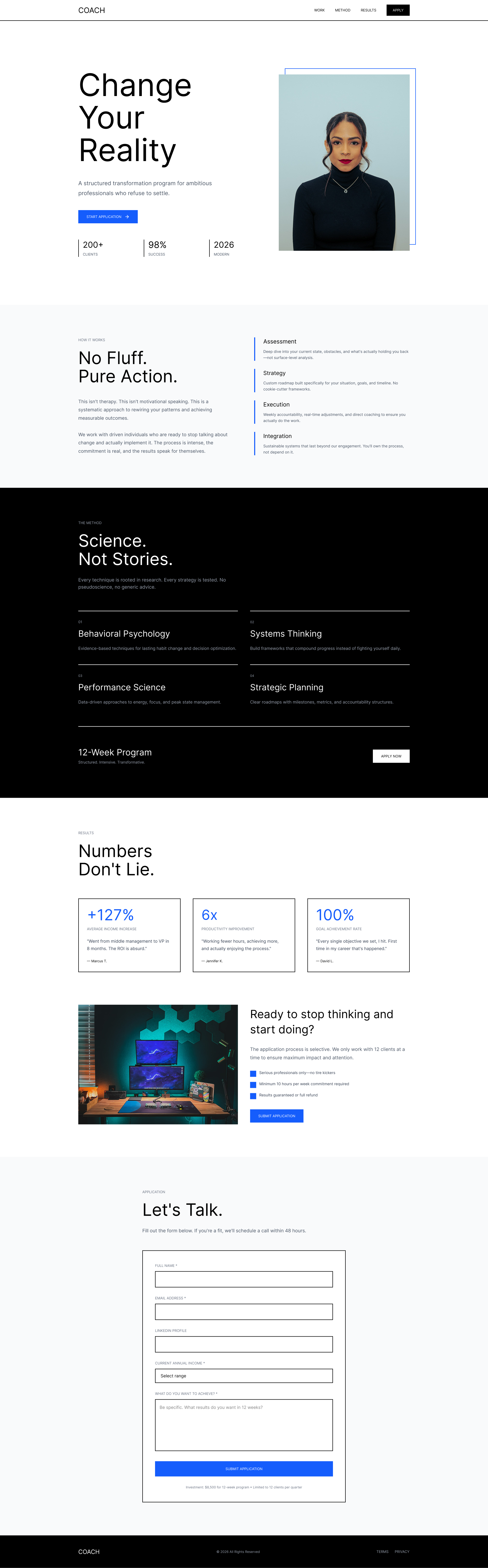Life Coach Landing Page