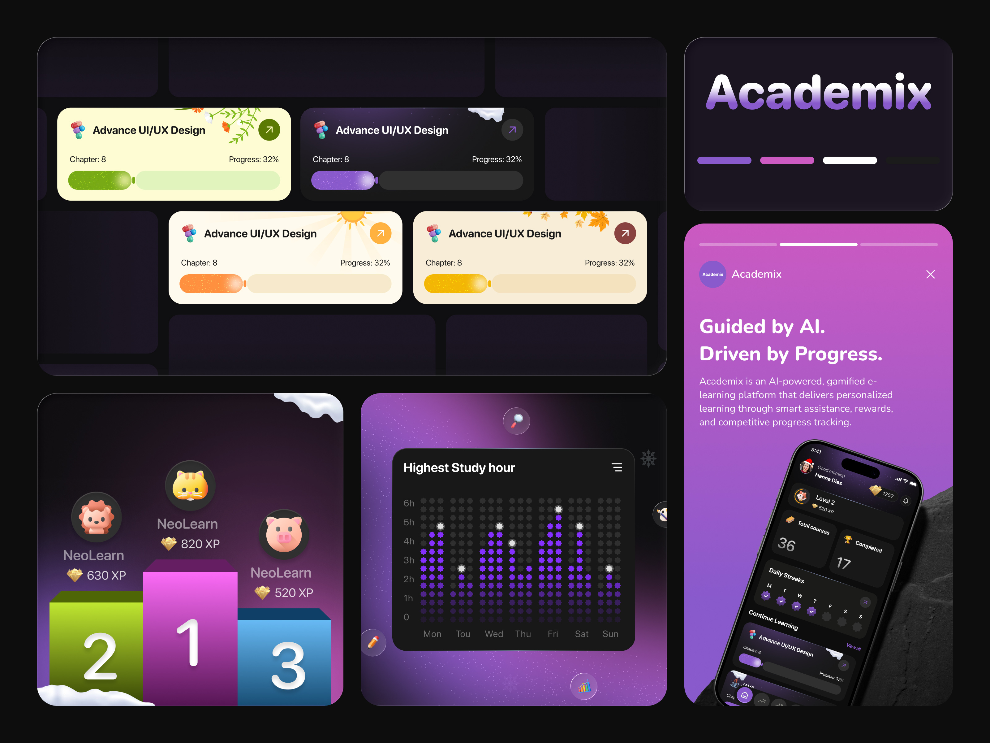 E-learning Platform Design Concept | Academix digital education e learning education website educational platform learning platform online learning online platform online school ui ui ux ui ux design web application design web design web ui website design