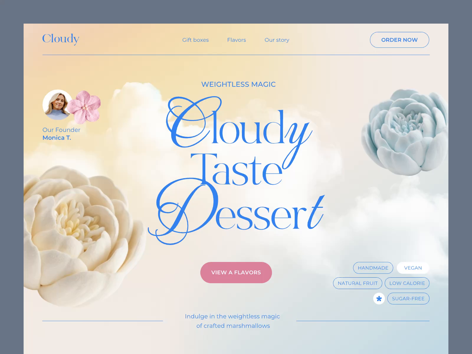 Cloudy — Handmade Desserts Website