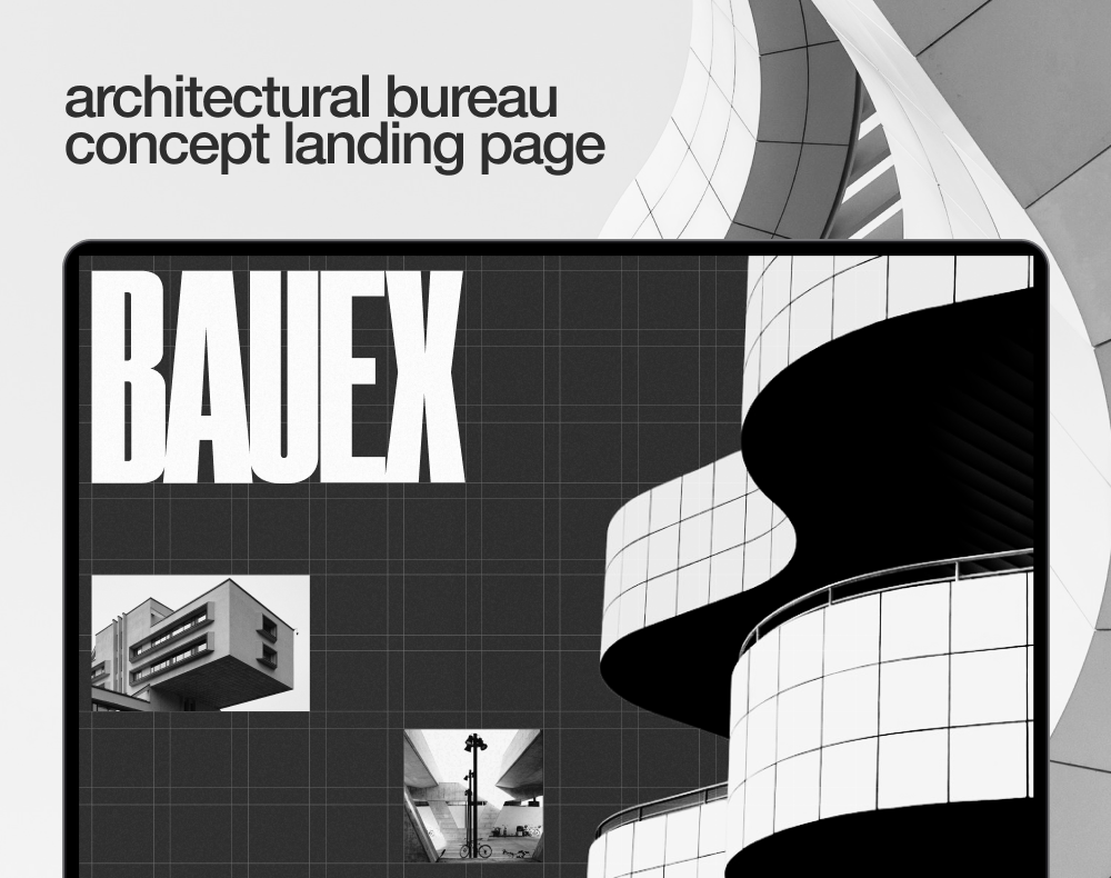 Concept landing architectural bureau architectural bureau architecture concept concept landing landing landing page swiss style ui web design