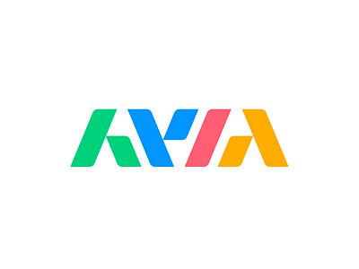 AVIA logo concept abstract avia branding colors e learning education icon learning lettering letters logo monogram technology typography wordmark