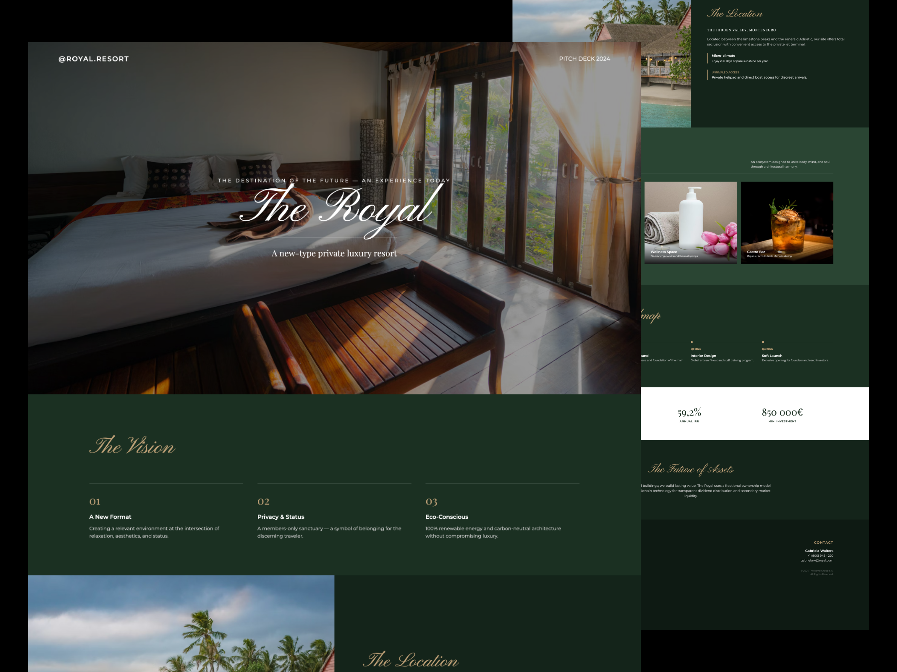 The Royal - Private Luxury Resort Website billionaire green heritage hospitality hotel luxury old money private resort royal spa ultra website wellness