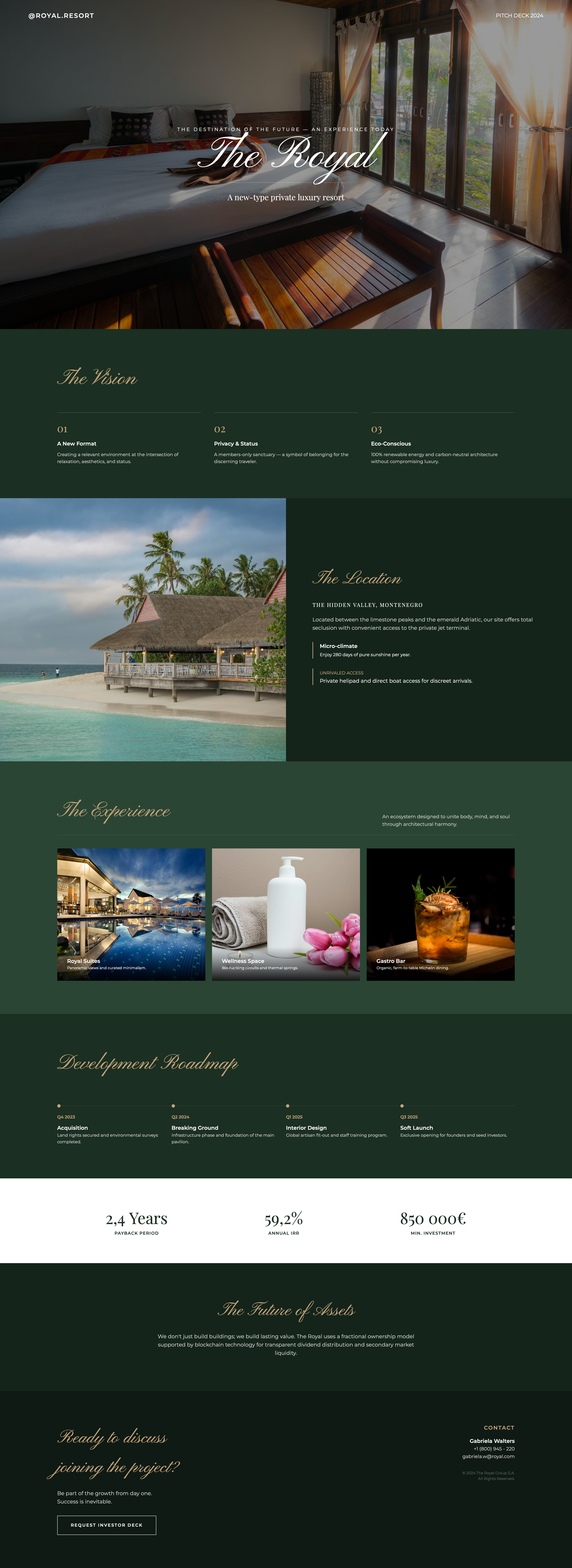 Example of Luxury Resort,Hotel,Hospitality Website 