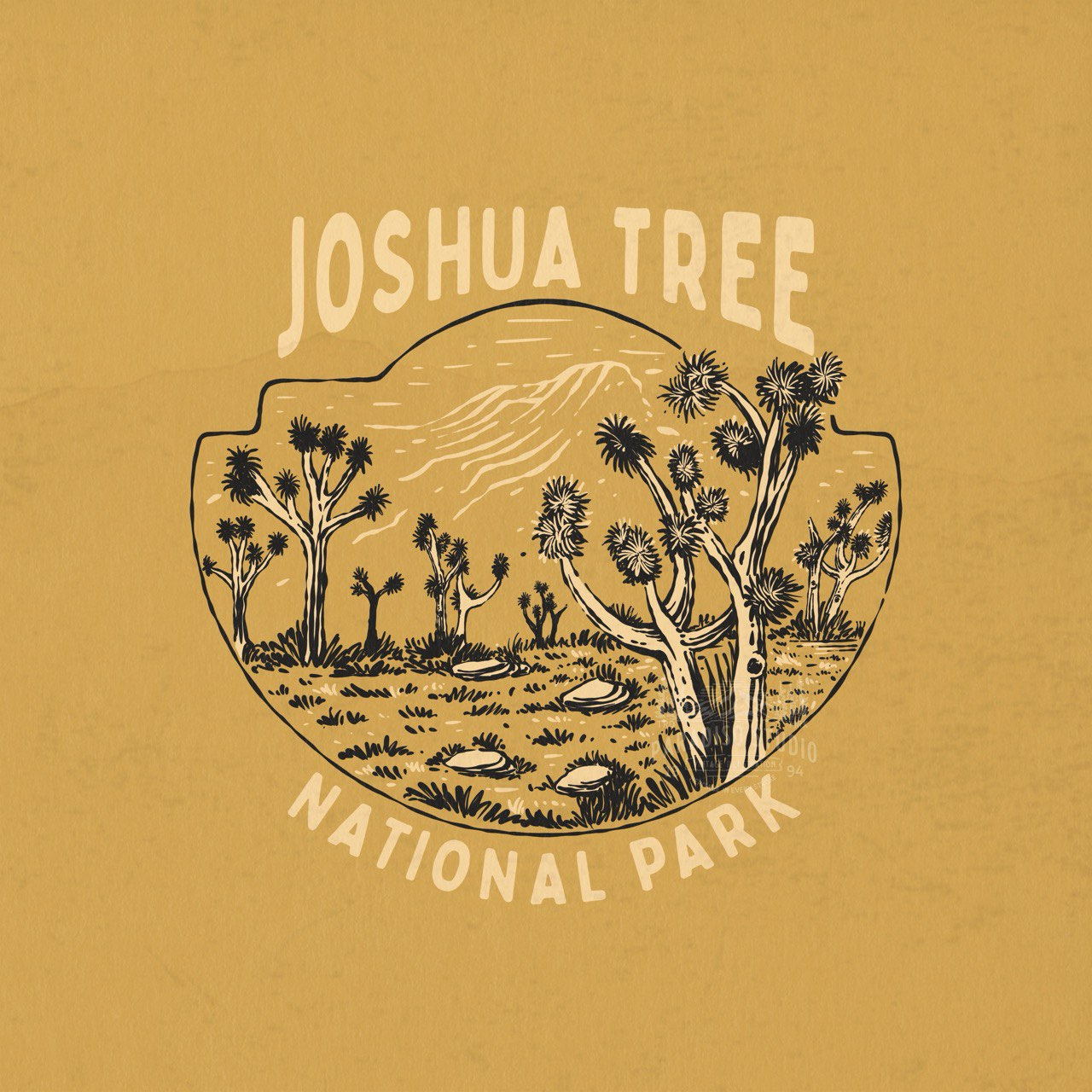 Joshua tree apparel branding clothing design illustration logo merchandise retro tees design