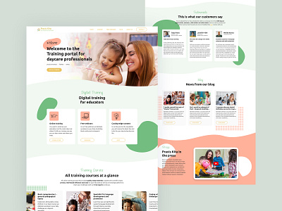 Training portal for daycare professionals daycare design education homepage interface landing page portal ui ux ui design user interface web design website