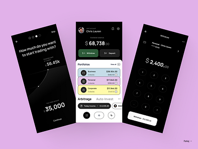 Trading App : Mobile UI app build challenge design designdrug minimal shot stock stock app trading ui ui design ux ux design watchmegrow