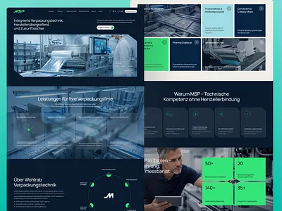 B2B Industrial Packaging Solutions & Manufacturing Technology b2b branding design engineering figma industrial manufacturing packaging tech ui ux web webdesign website