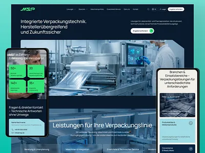 B2B Industrial Packaging Solutions & Manufacturing Technology b2b branding design engineering figma industrial manufacturing packaging tech ui web webdesign website