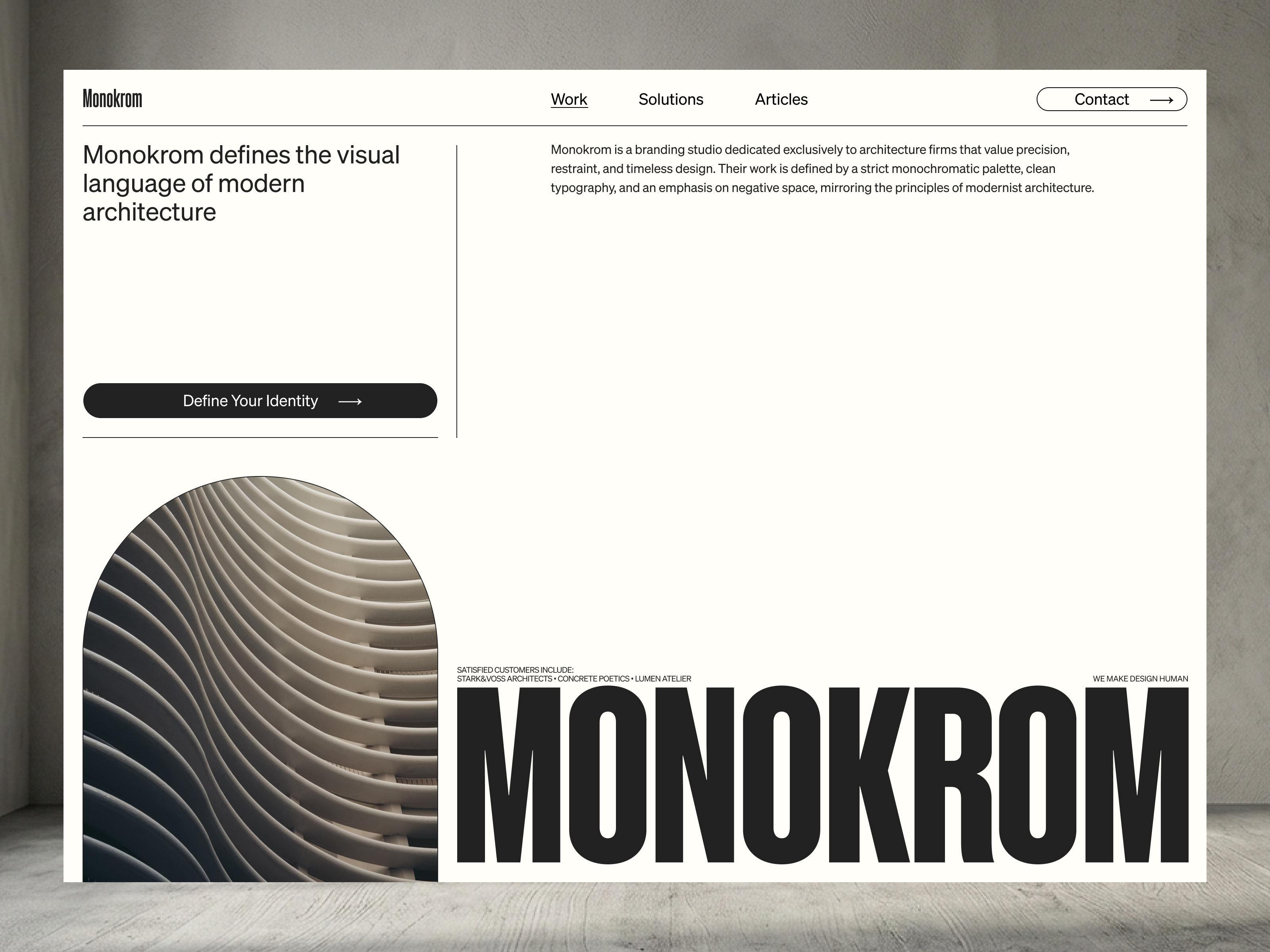 Concept design for an architecture branding agency