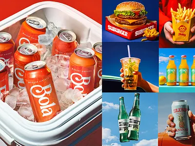 Vintage Food & Beverage Mockup bottle branding burgur food graphic design mockup photoshop vintage