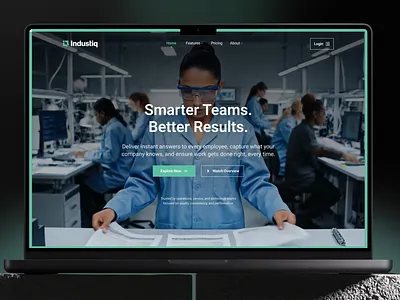 Industiq - Website Redesign clean design industrial responsive ui ux website