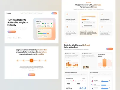 Business Intelligence Saas UI/UX ai interface product saas service startup ui ux web