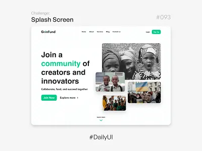 Splash Screen - Challenge Daily UI #093 093 daily ui daily ui 093 landing launch product design splash screen ui ux web design