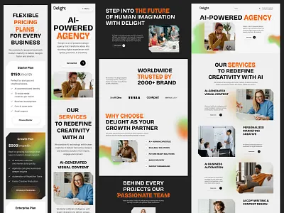 Ai Web design with Responsive design 3d animation branding design graphic design illustration logo motion graphics ui ux vector