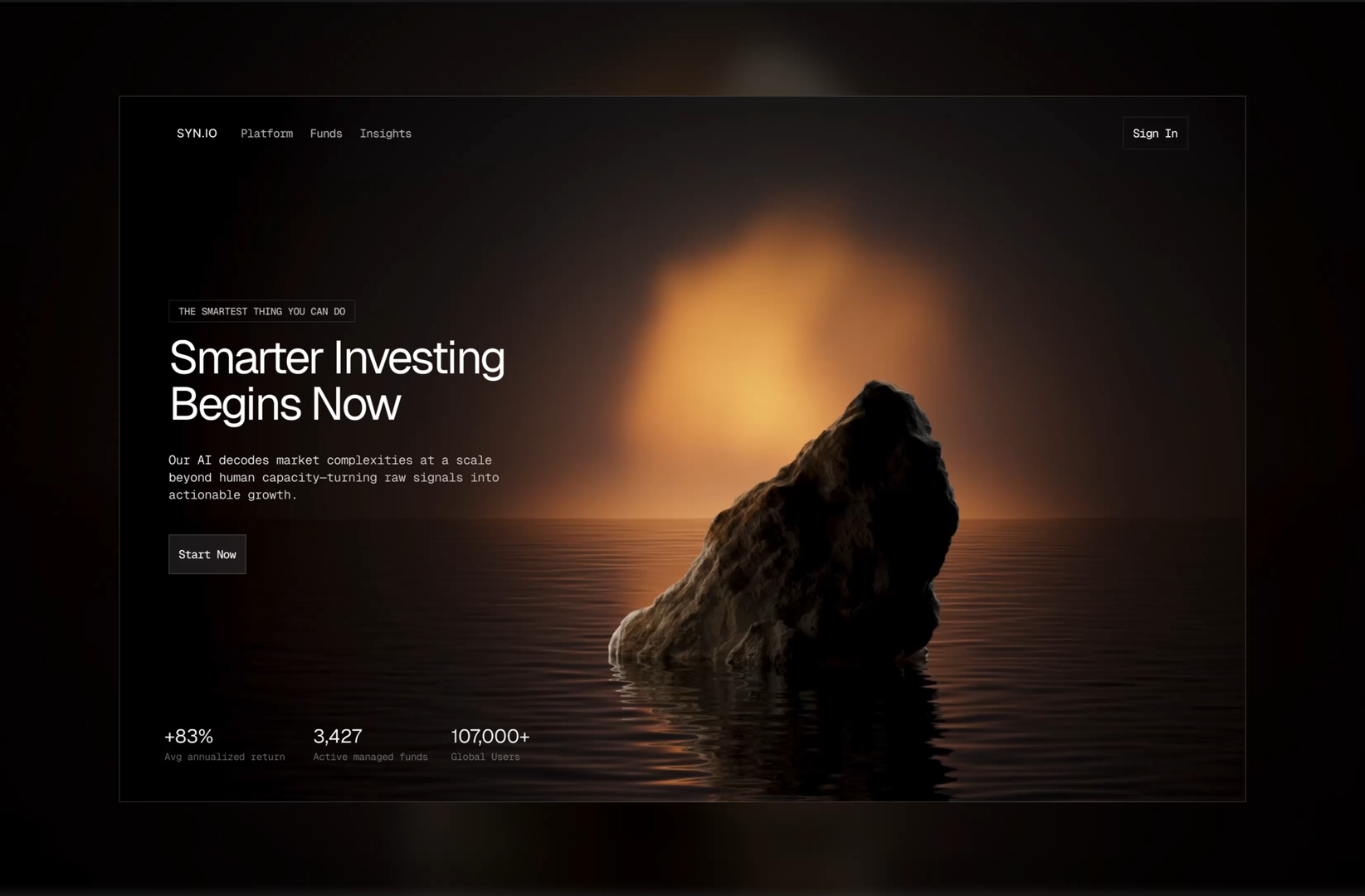 Fintech Website Hero