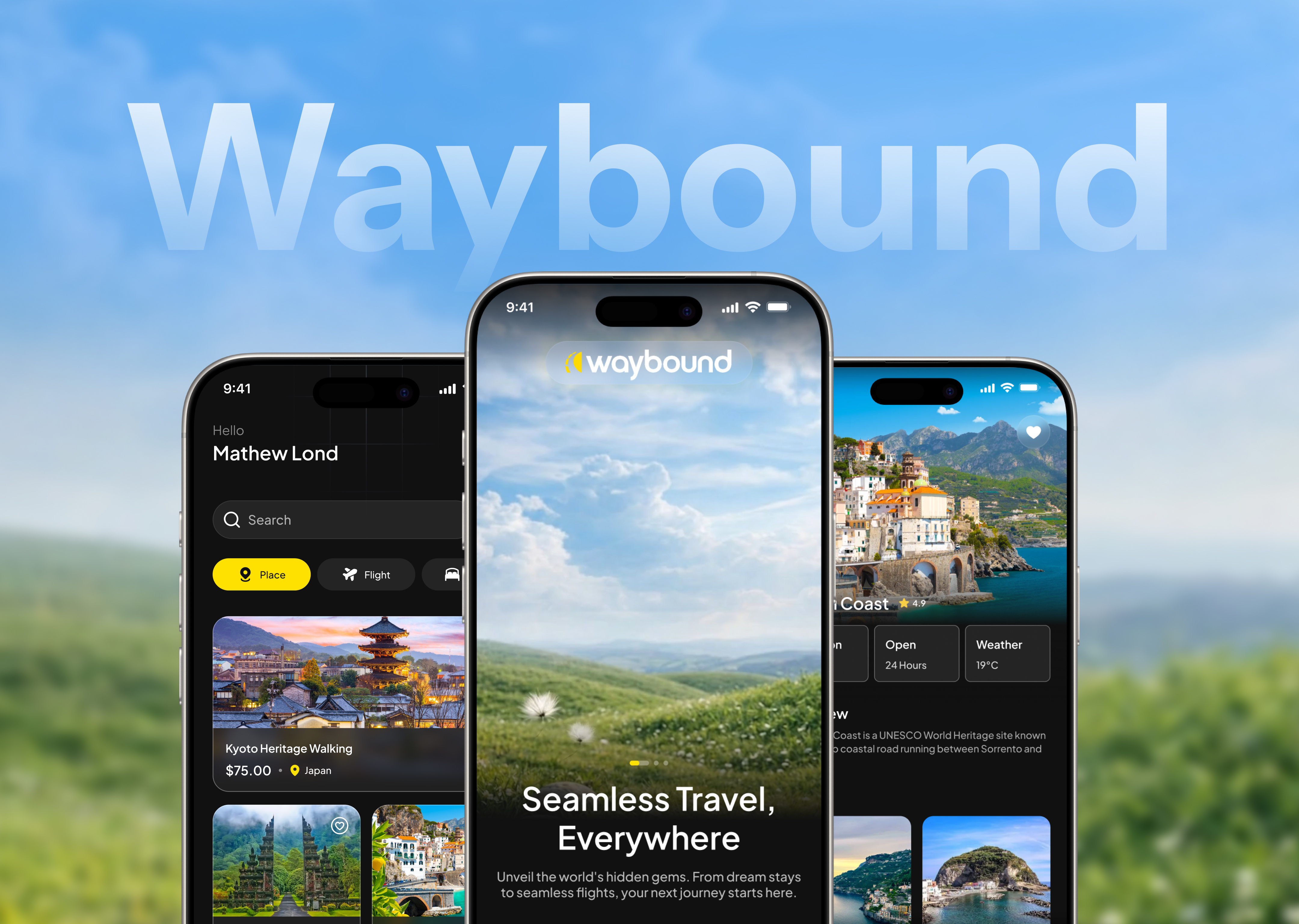 Waybound - Travel App Design