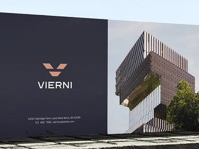 VIERNI - Luxury Branding abstract architecture brand identity branding clothing fashion geometric hospitality hotel investment logo logo design luxury modern premium real estate typography v letter visual identity wordmark