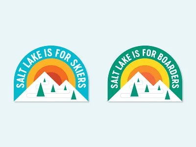 Salt Lake is for Skiers badge mountain pine retro salt lake salt lake city ski ski badge skier slc snow snow board sticker sun tree winter sports
