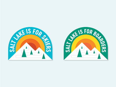 Salt Lake is for Skiers badge mountain pine retro salt lake salt lake city ski ski badge skier slc snow snow board sticker sun tree winter sports