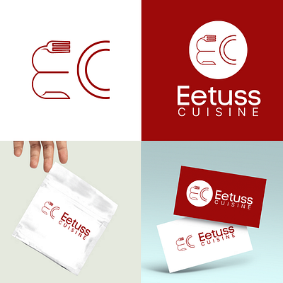 Eatuss Cuisine logo design branding design graphic design illustration logo typography