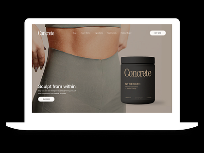 Concrete Supplement Branding
