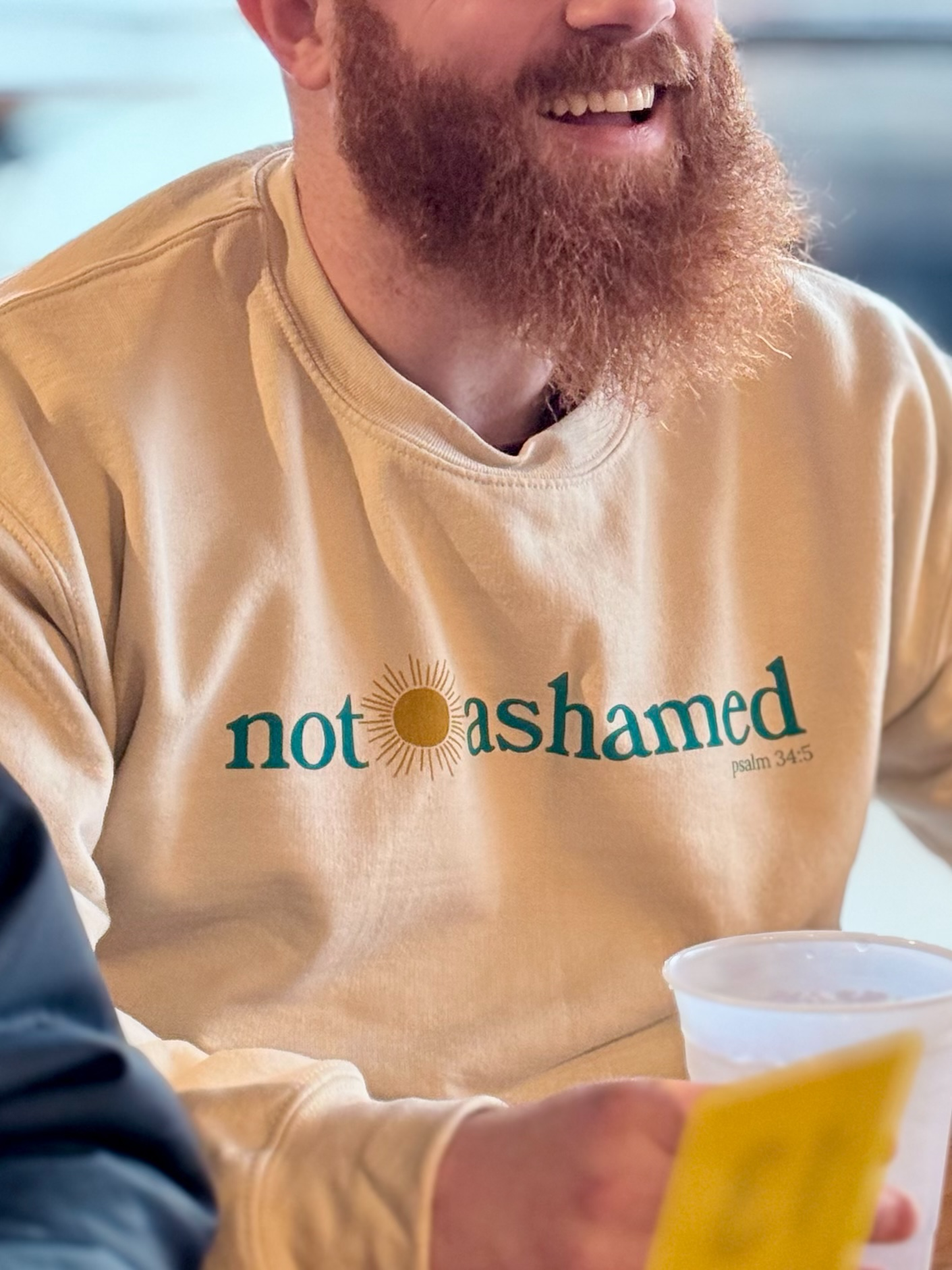 Not Ashamed Sweatshirt branding graphic design merch design promotional design