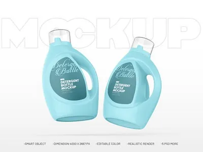 Detergent Plastic Bottle PSD Mockup bottle template branding mockup detergent bottle detergent design detergent packaging detergent showcase dishwashing liquid high resolution laundry detergent mockup design psd mockup realistic mockup