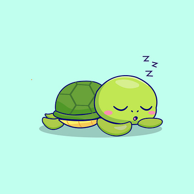 SLEEPING TURTLE ILLUSTRATION 🐢 3d animation available branding design follow foryou games graphic design illustration logo motion graphics openforwork turtles ui vector