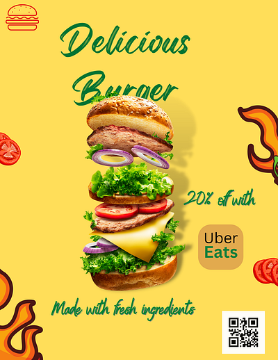 food poster burger food graphic design poster