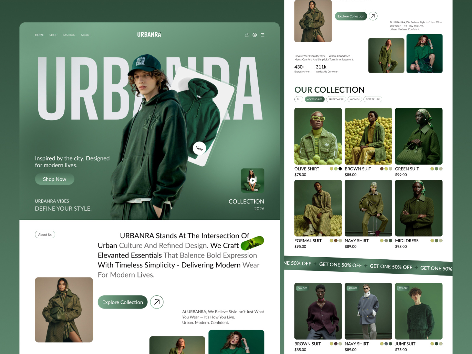 Fashion E-Commerce Website Design clean clothing clothing brand clothingwebsite commercedesign ecommerce fashionux fashionwebsite landingpage luxury fashion modern modern fashion shop shopify design style ui design ux design web design webdesign website design