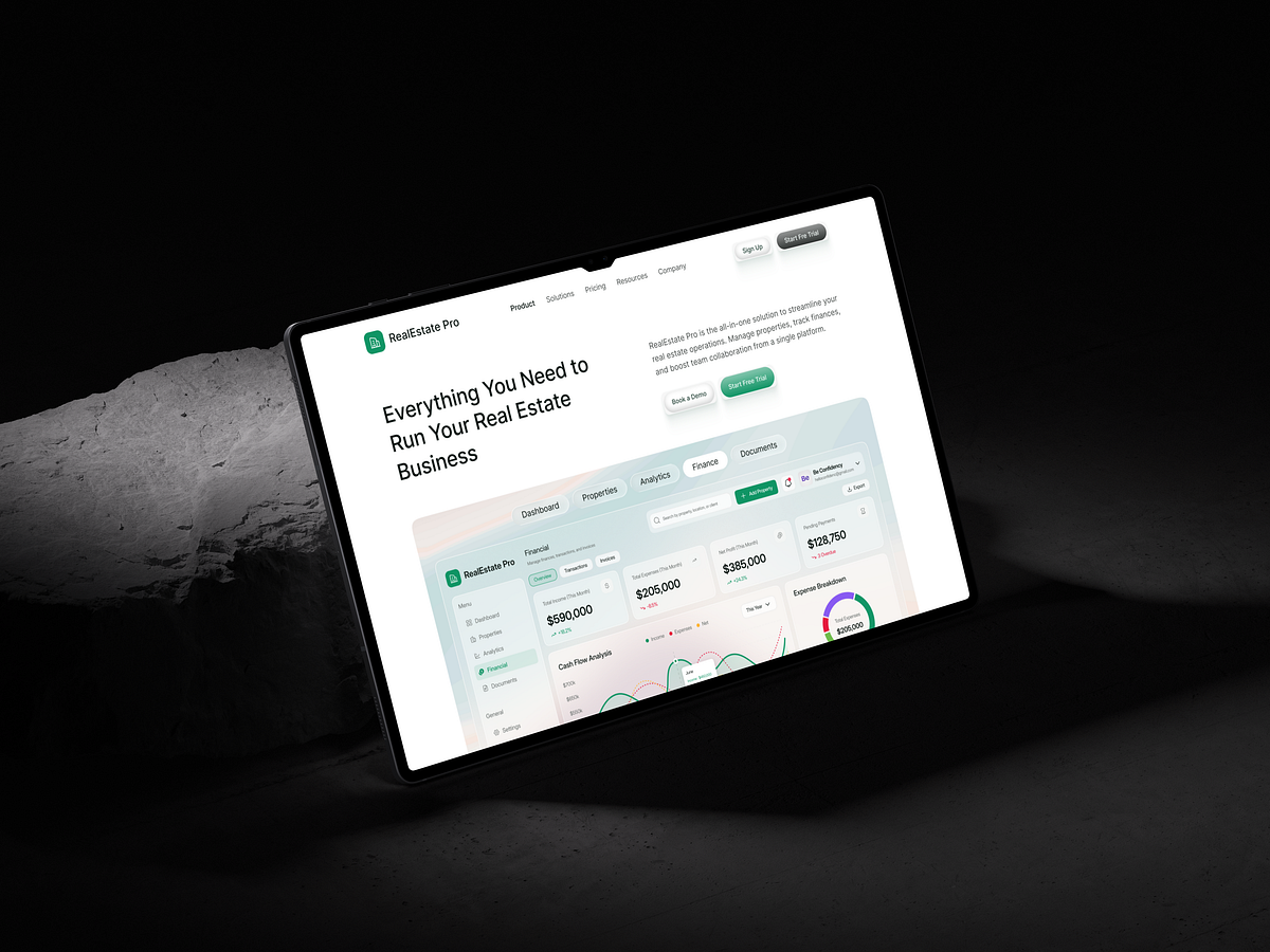 Property Management SaaS Website UI/UX | Product Overview Image 4