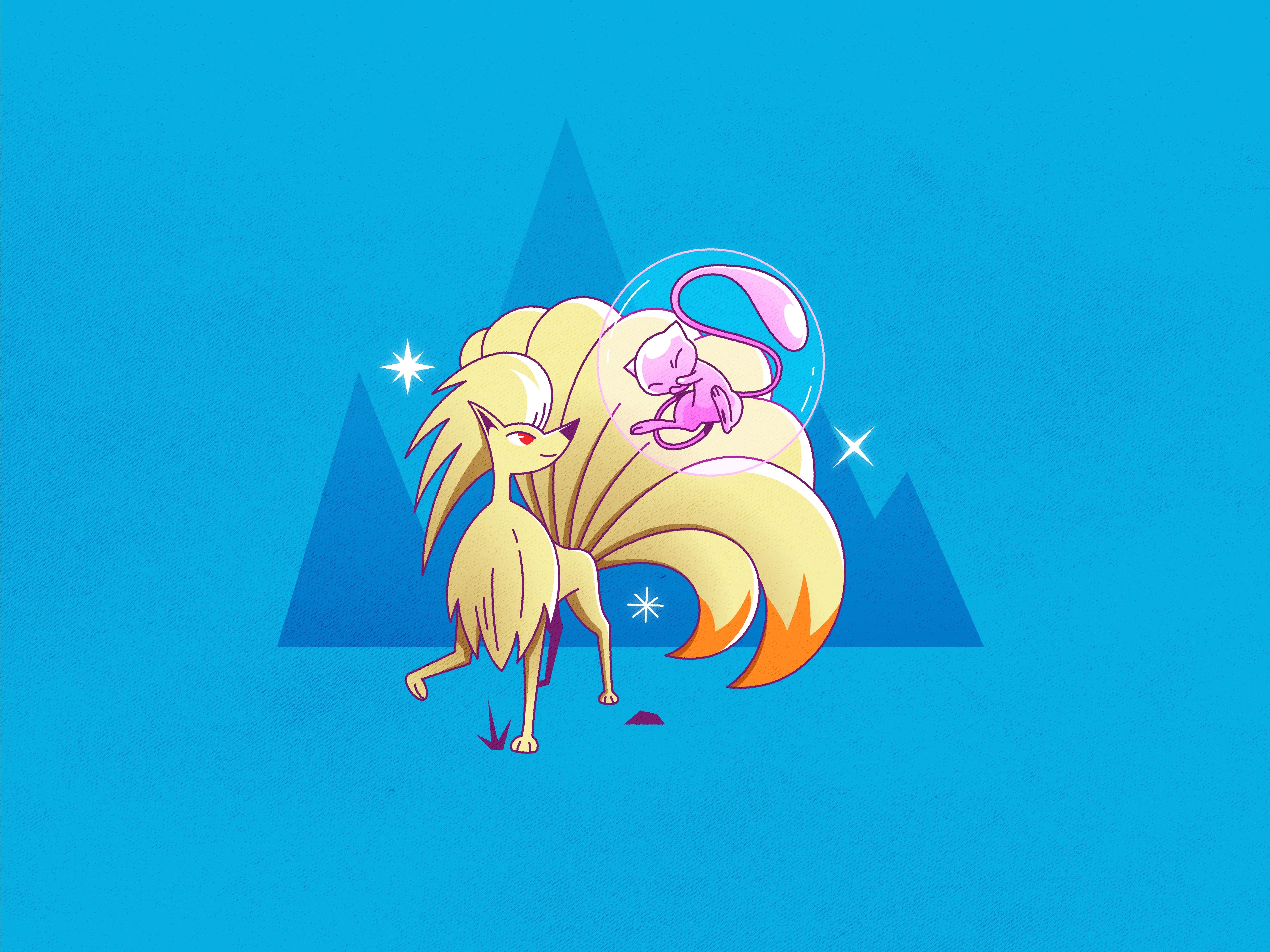 Ninetales & Mew