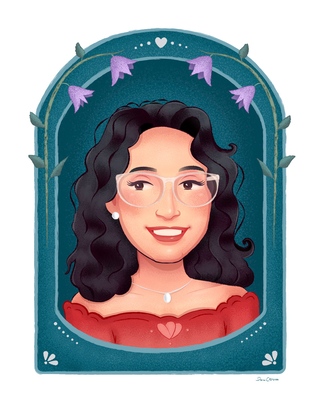 Portrait of a girl character graphic design illustration illustrator texture vector