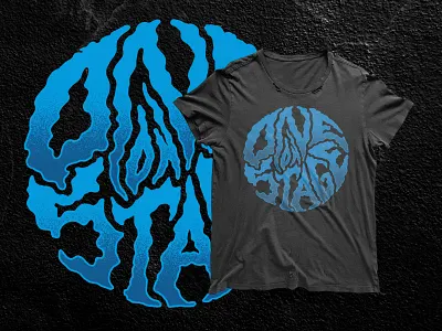 One on Stage Shirt Design apparel band merch hand drawn type music psychedelic