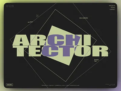 Website for an Architectural Agency / Brutalism architertor design brutalism design development landing landing design landing for architector landing page landing page design page page design ui ux web webflow webpage website