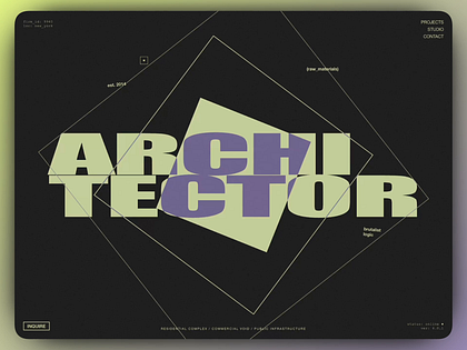 Website for an Architectural Agency / Brutalism