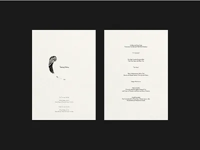 Menu Design art direction fine dining fine dining restaurant graphic design layout design menu design menu layout print design restaurant typography