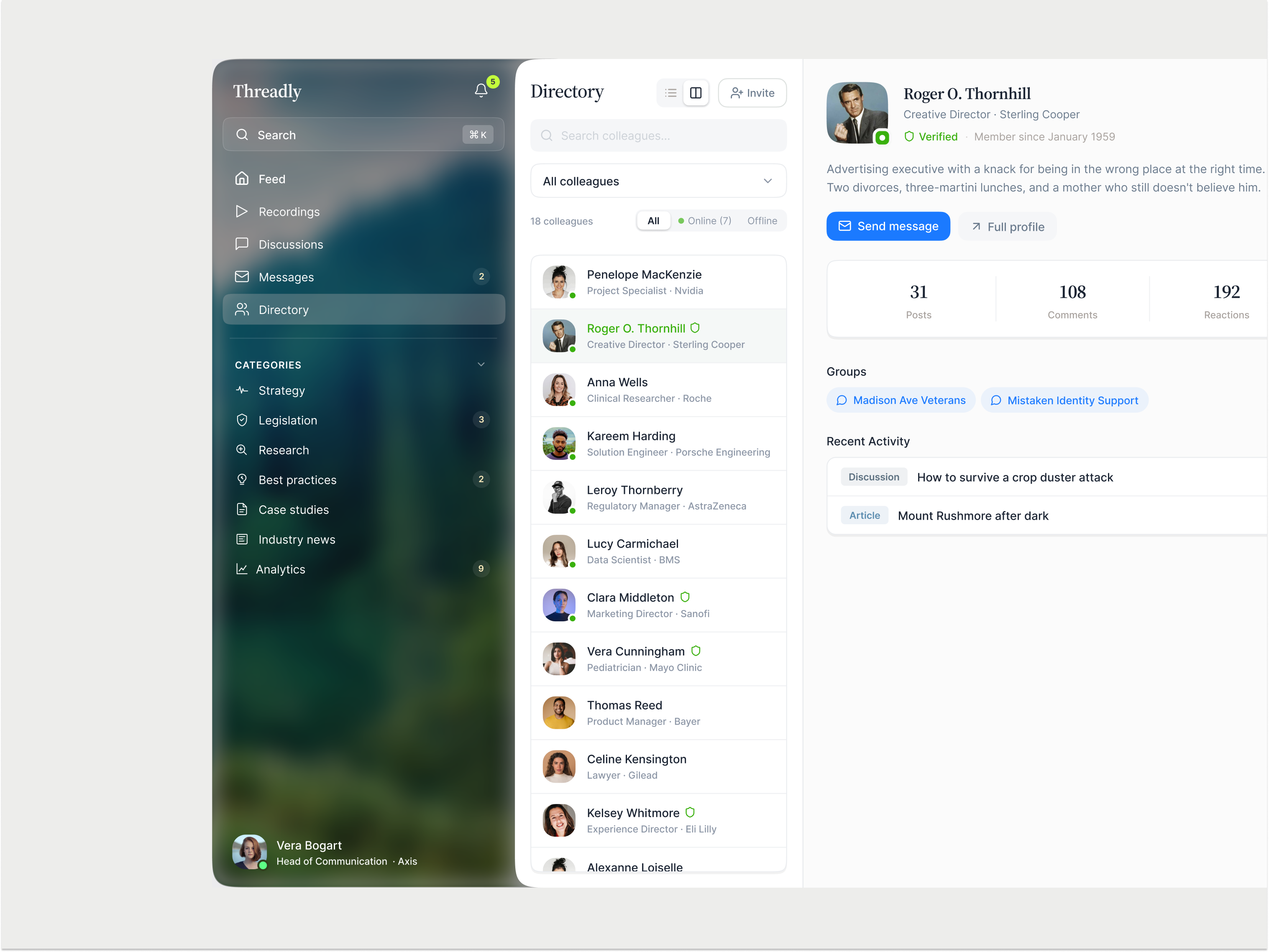 Discussion forum UI