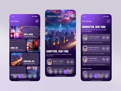 Orbit Social App — People Discovery & Messaging UI Screen Design app ui inspiration connection app gradient ui design ios app design location sharing app messaging app ui mobile app design mobile interface design mobile product design mobile ui ux modern mobile ui panze panzestudio people discovery app social app social discovery ui social network ui social ui design travel planning app ui ux design
