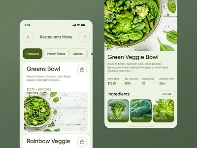 Grillix Food App — Healthy Menu & Ingredients Screen app ui inspiration food app food delivery app ui food menu ui food ordering app food ui design healthy food app healthy lifestyle app ingredient ui design ios app design mobile app design mobile product design mobile ui design modern mobile ui panze panzestudio restaurant app ui restaurant menu app restaurant mobile app ui ux design