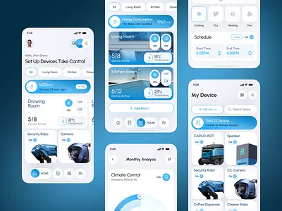 Smart Home IoT Device Control Dashboard App UI UX Design app ui inspiration connected home ui home automation app home automation ui home control app iot dashboard iot mobile app iot ui design mobile app ui mobile interface design mobile ui inspiration modern mobile ui panzestudio product design smart device app smart home app smart home dashboard smart home ui smart living app ux ui design