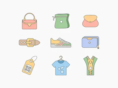 Fashion Manufacturing Icon System clothing fashion graphic design grayom icon icon set iconography icons pictograms