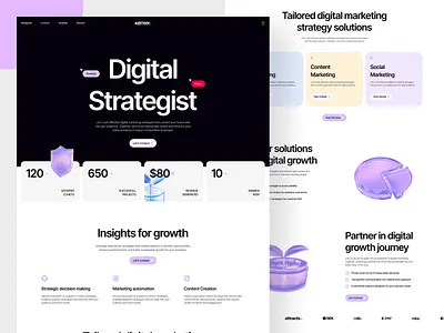 Kenter - Digital Marketing Website digital marketing website landing page landing page design landingpage marketing website seo ui ui design ux web web design webflow webflow template website website design